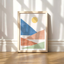 Lade das Bild in den Galerie-Viewer, Kunstdruck &quot;Berge abstrakt Pastell&quot; | verschiedene Größen
