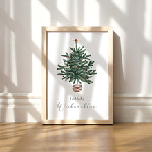Cargar imagen en el visor de la galería, Kunstdruck &quot;Weihnachtsbaum mit Spruch&quot; | verschiedene Größen
