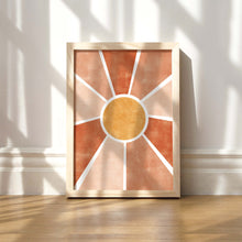 Load image into Gallery viewer, Kunstdruck &quot;Sonne Terrakotta&quot; | abstrakt | verschiedene Größen

