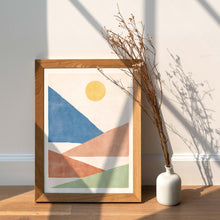 Load image into Gallery viewer, Kunstdruck &quot;Berge abstrakt Pastell&quot; | verschiedene Größen
