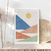 Cargar imagen en el visor de la galería, Kunstdruck &quot;Berge abstrakt Pastell&quot; | verschiedene Größen
