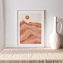 Cargar imagen en el visor de la galería, Kunstdruck &quot;Landschaft Terrakotta&quot; | abstrakt | verschiedene Größen
