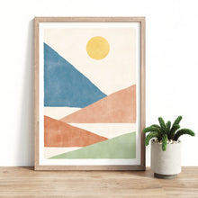 Load image into Gallery viewer, Kunstdruck &quot;Berge abstrakt Pastell&quot; | verschiedene Größen
