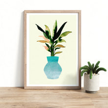 Load image into Gallery viewer, Kunstdruck &quot;Palme in Vase&quot;
